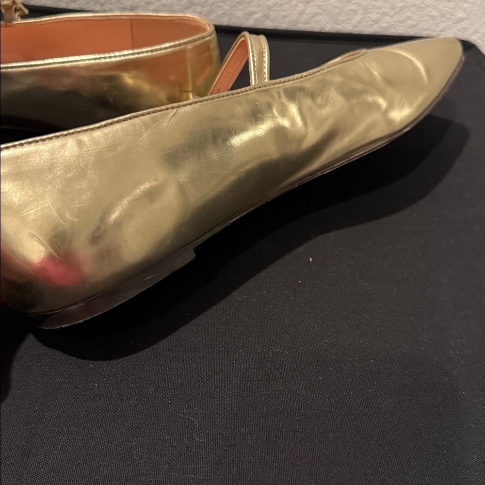 J. Crew Women's Anya Mary Jane flats in metallic - Picture 5 of 14
